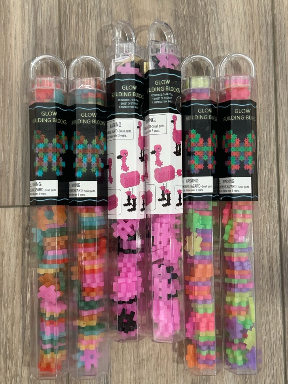 GLOW IN THE DARK Target 2026 Spring Release GLOWING Hashtag Building Blocks X6